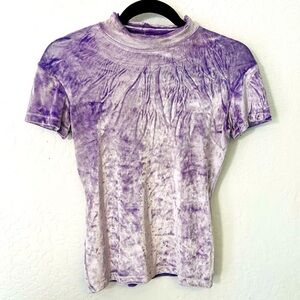 HENRI BENDEL New York Vintage Luxury Crushed Velvet Blouse Small